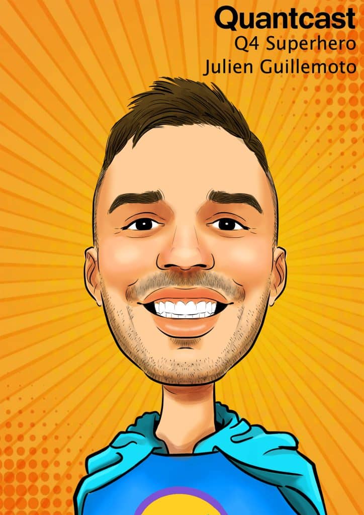 Caricature illustration of one corporate employee attendee
