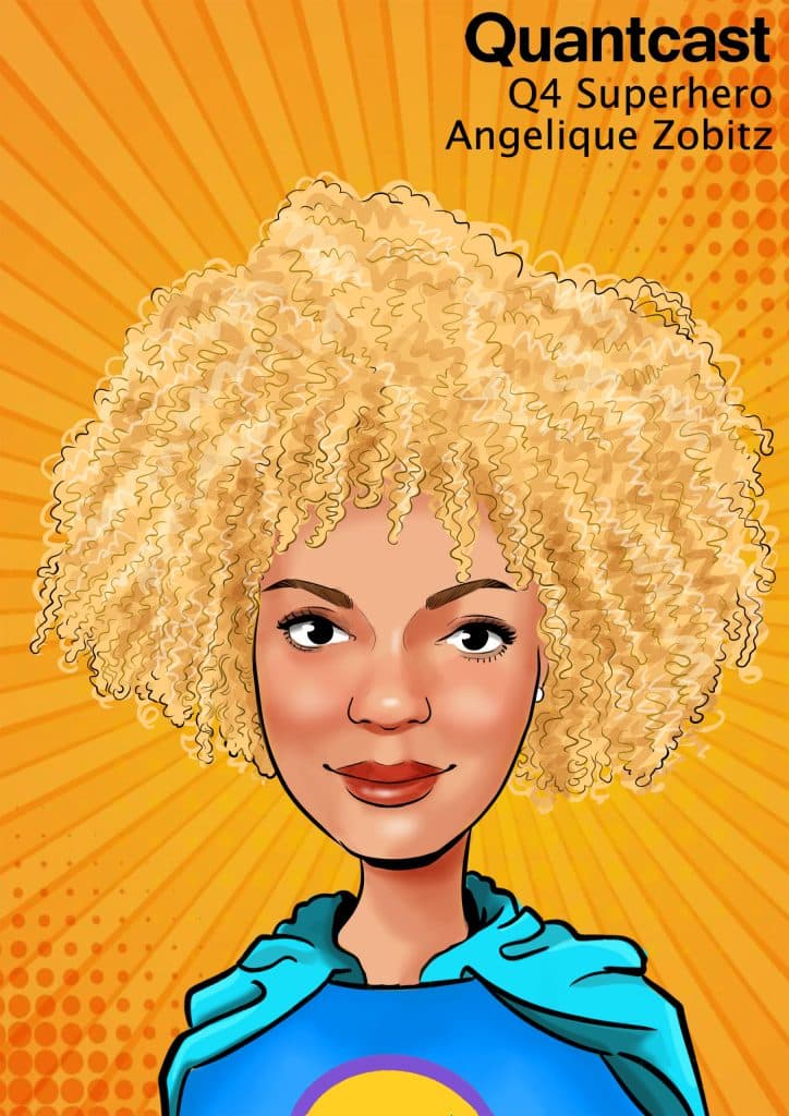 Caricature illustration of one corporate employee attendee
