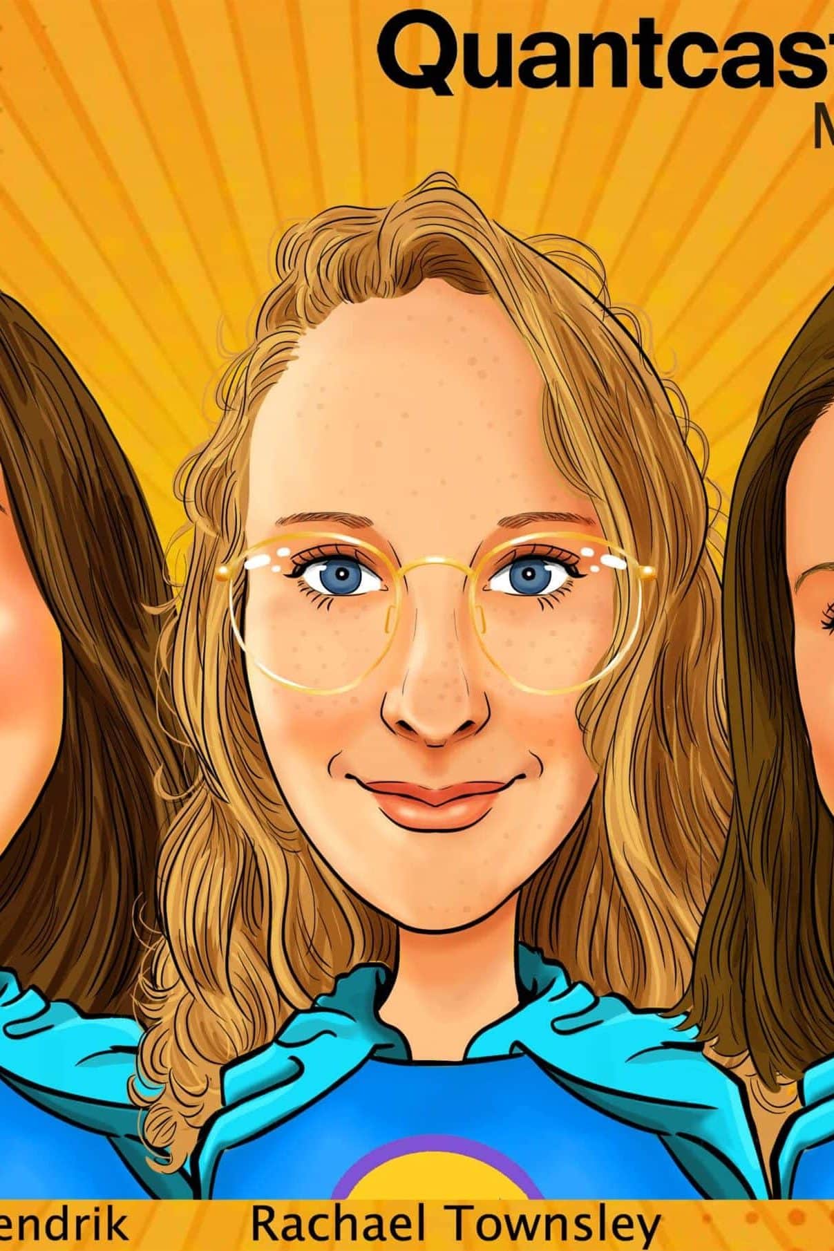 Caricature illustration of one corporate employee attendee